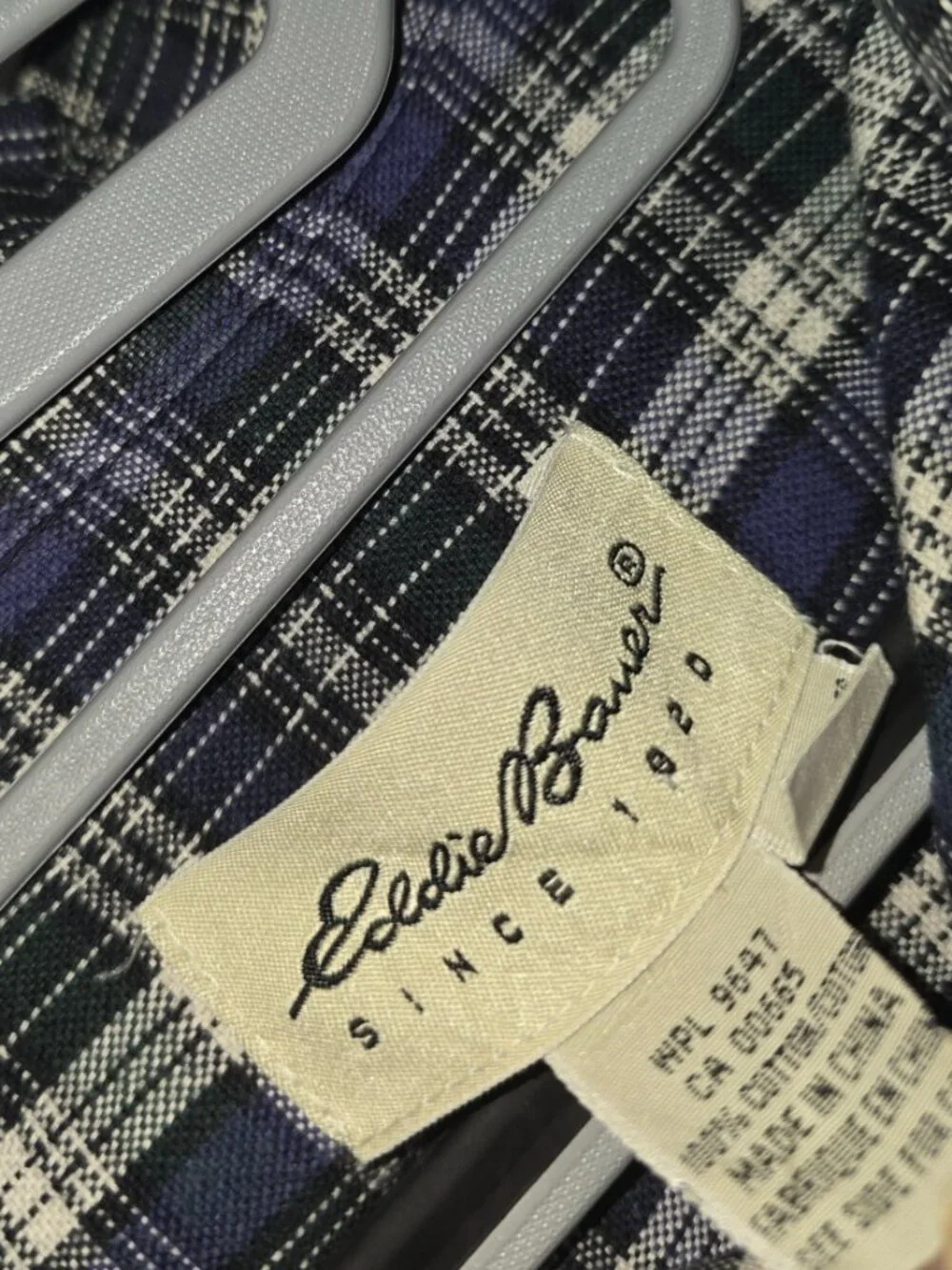 J. Crew Men's Button-Up Shirt Blue White Plaid Long Sleeve Linen Spread Collar L